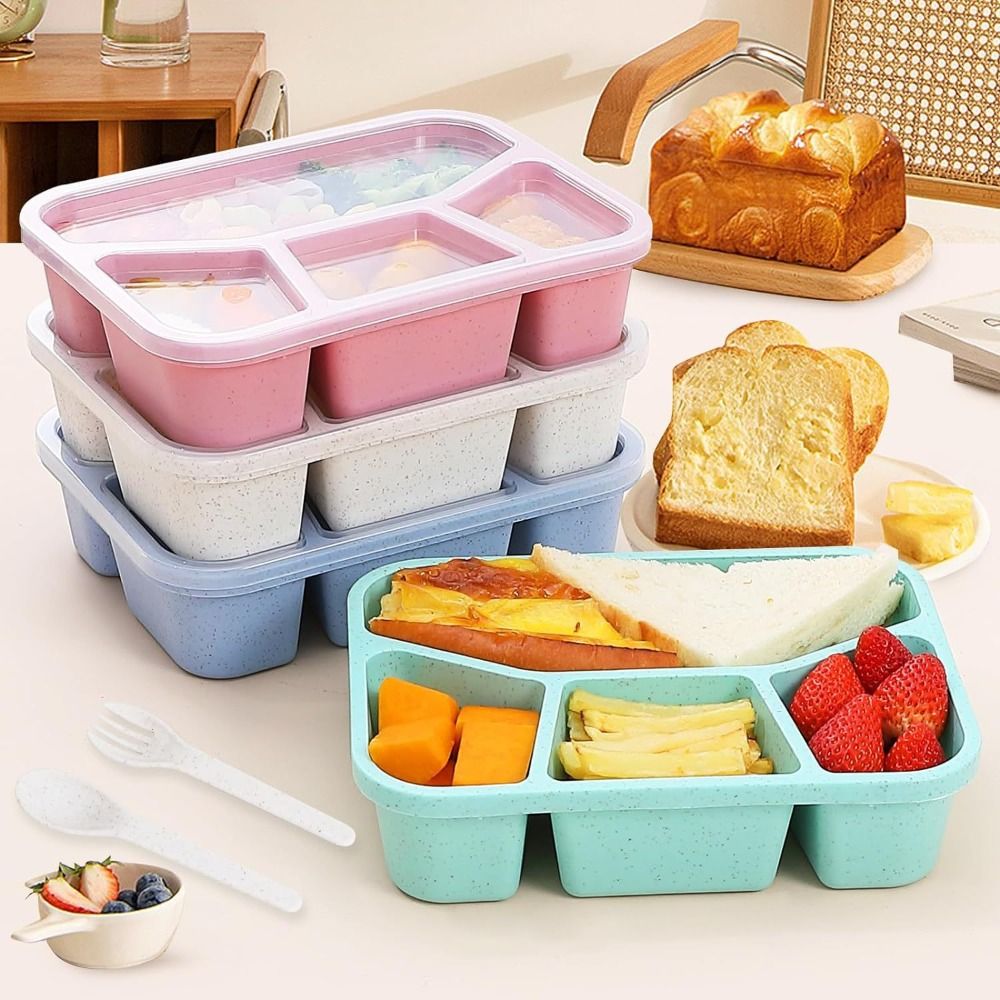 4 Compartments Kids Bento Box  - огляд і ціна Meal Prep Meal Ideas
