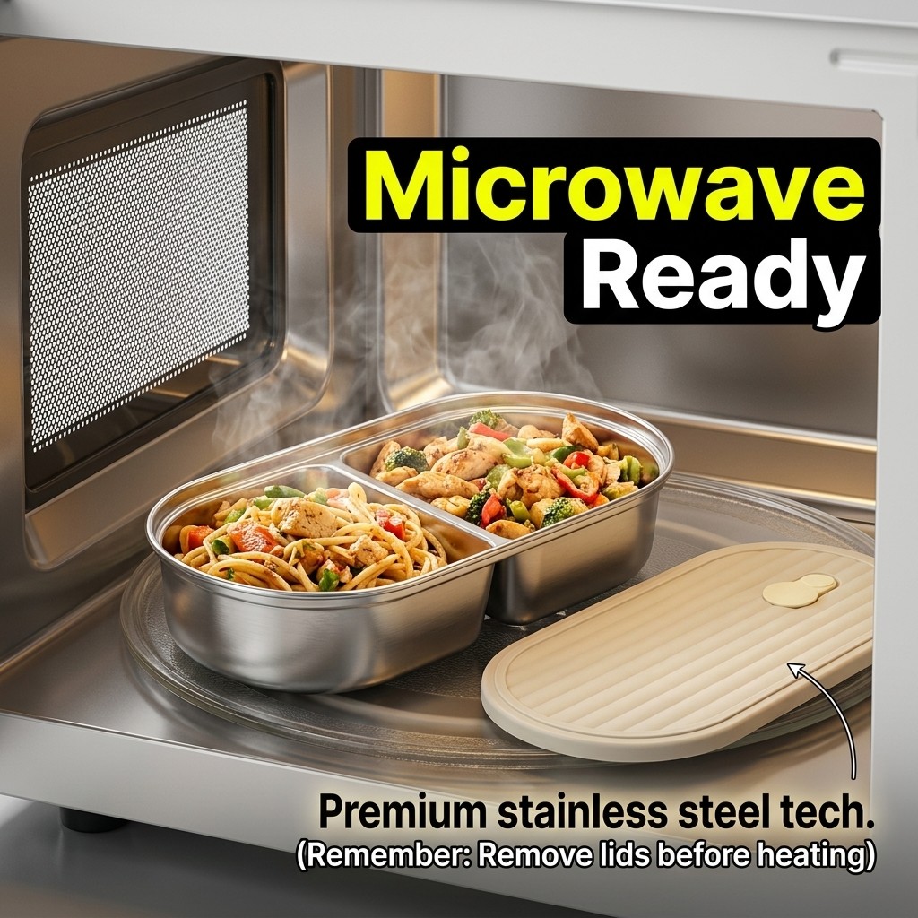 Microwave Safe 304 Stainless S - огляд і ціна Meal Prep Meal Ideas